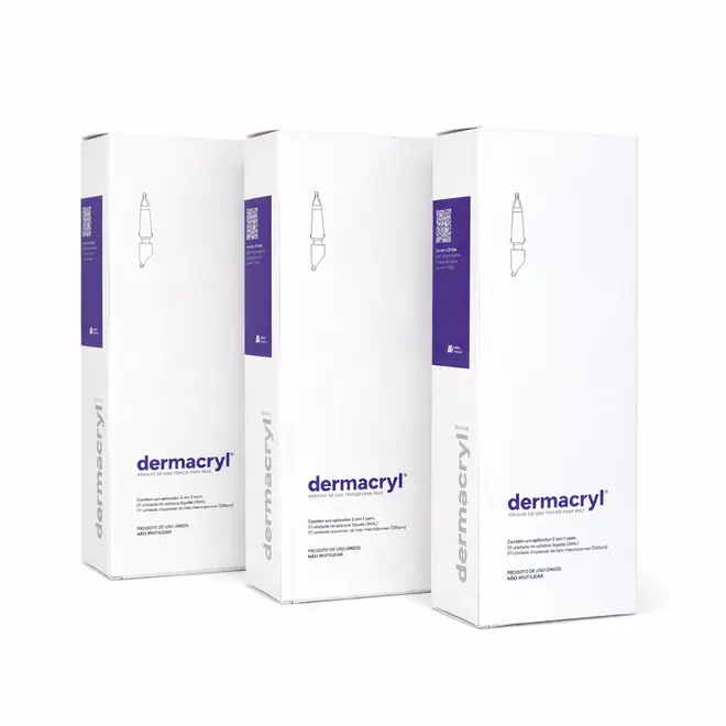 DERMACRYL - 120 CM DE FITA - 4 ML DE COLA